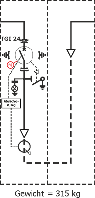 Schemat elektryczny rozdzielnicy Rotoblok VCB - pole S1L