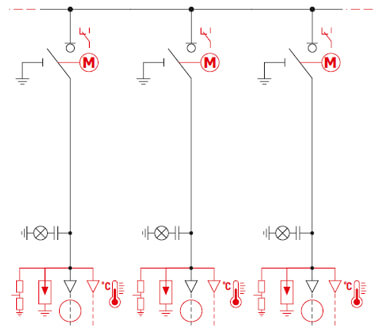 Typische Konfigurationen – Dreipoliges System – LLL (3 lineare Felder)