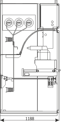 Cross-section - Metering bay, 12 kV