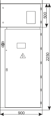 Front panel - Auxiliary transformer bay - with a transformer up to 40 kVA, 6/0.4 kV