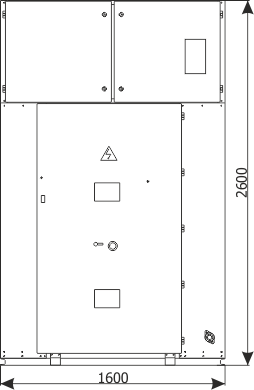 Front panel - Feeder bay with circuit breaker