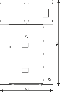 Front panel - Feeder bay with switch disconnector