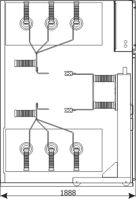 Cross-section - Bus coupler bay - cubicle with sectionalizer