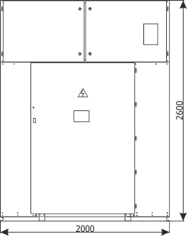 Front panel - Auxiliary transformer bay