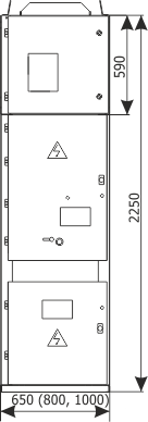 Front panel RELF ex - Bus coupler bay - cabinet with short-circuiting device