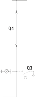 Structural diagram RELF - Bus coupler bay with short-circuiting device