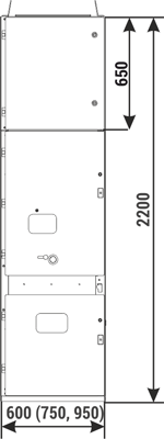 Front panel RELF - Bus coupler bay with short-circuiting device