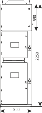 Front panel RELF ex - Feeder bay with switch disconnector