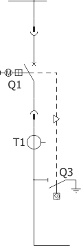 Structural diagram RELF ex - Bus coupler bay - cabinet with circuit breaker