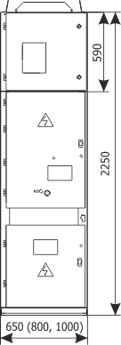 Front panel RELF ex - Bus coupler bay - cabinet with circuit breaker