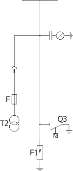 Structural diagram RELF ex - Metering bay - withdrawable module with voltage transformers