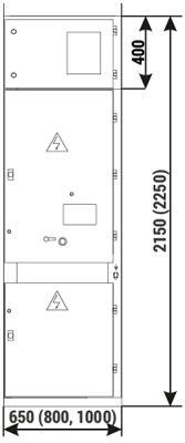 Front panel RELF - Feeder bay with circuit breaker