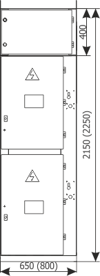 Front panel RELF - Feeder bay with switch disconnector