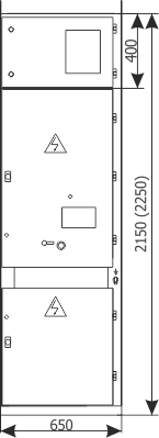 Front panel RELF - Outgoing feeder bay with contactor