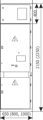 Front panel RELF - Bus coupler bay - cabinet with circuit breaker