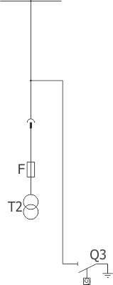 Structural diagram RELF - Metering bay - withdrawable module with voltage transformers