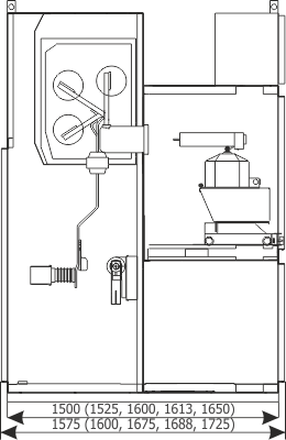 Cabinet cross-section RELF - Metering bay - withdrawable module with voltage transformers