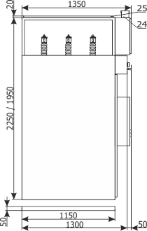 Inside side view Rotoblok - RWS type bay design