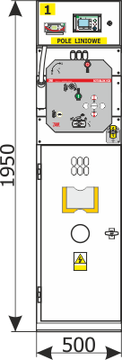 Front view Rotoblok VCB switchgear - VCB 1 bay variant