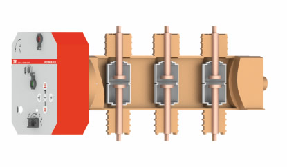 Rotoblok VCB view of the main insulation shaft with a vacuum circuit breaker