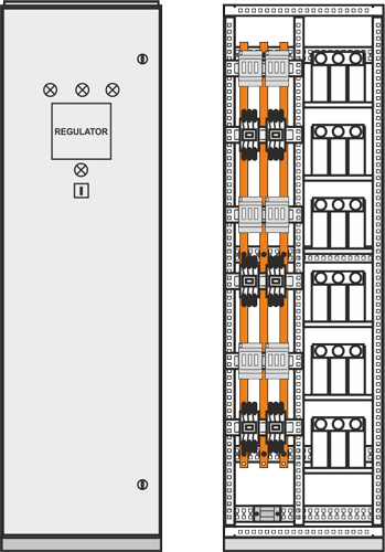 Capacitor bank bays
