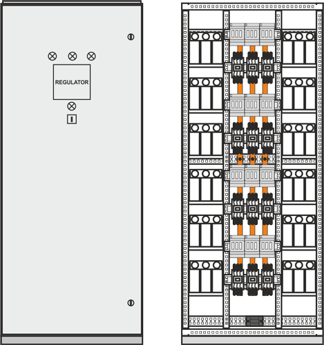 Capacitor bank bays