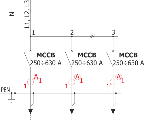 CO-3 Outgoing module with switch disconnectors