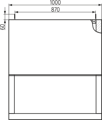 Front view of the ZK-4 connection box foundation