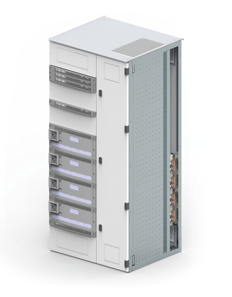Bay with horizontal fuse switch disconnectors