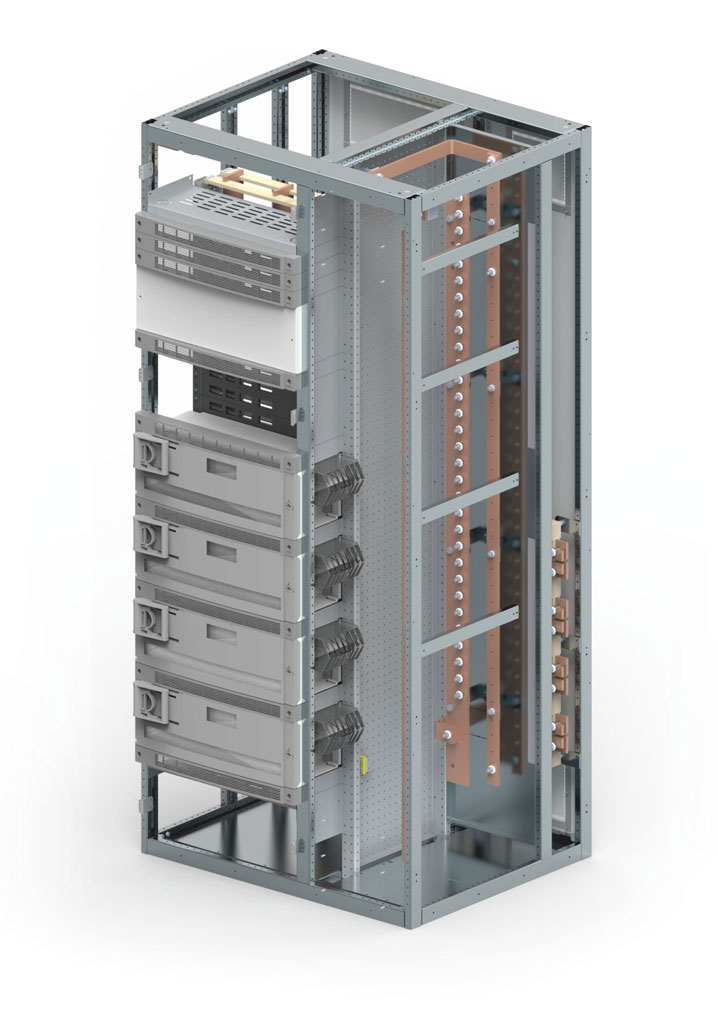 Bay with horizontal fuse switch disconnectors