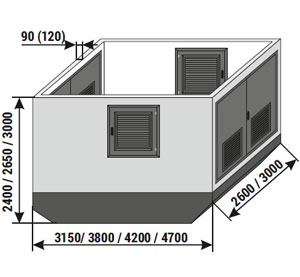 Obudowy betonowe Mzb2 (3,15/3,8/4,2/4,7x2,6/3,0)