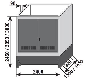 Obudowy betonowe ZK-SN (2,4/3,0x1,3/1,5/1,65)