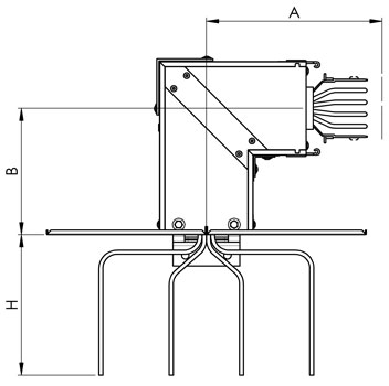 glowica element katowy poziomy 1