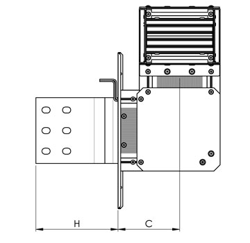 glowica element podwojny katowy pion poziom 2