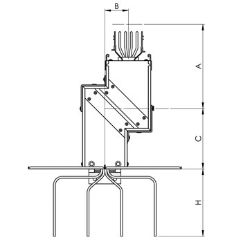 glowica element podwojny katowy poziomy 1